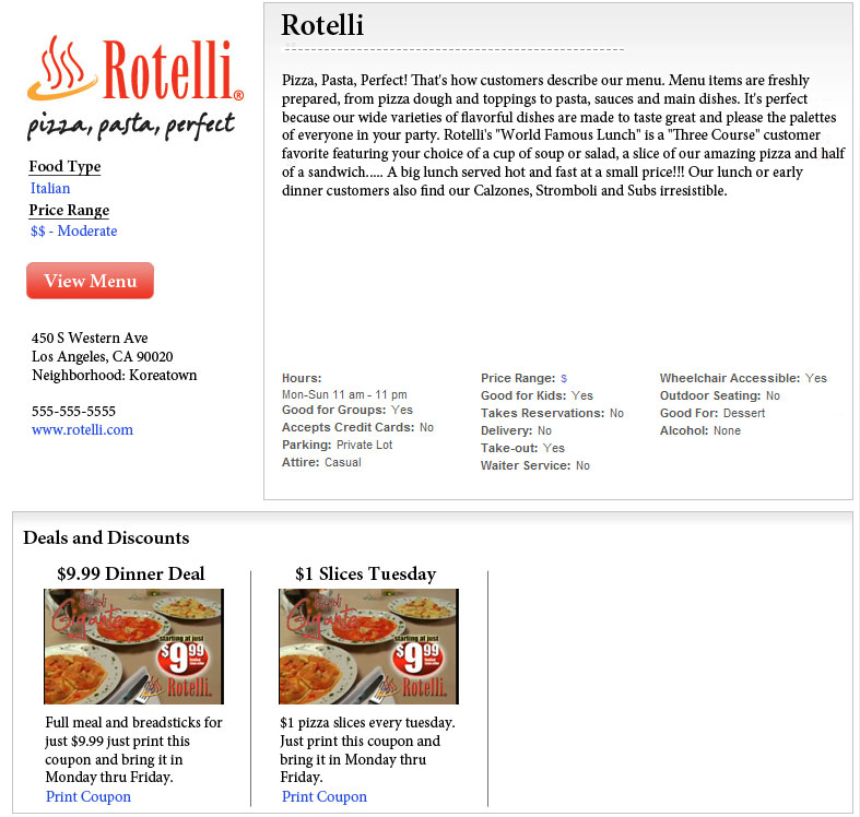 Company Page Example